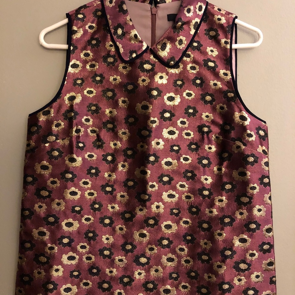 JCrew Collection Collared Metallic Top